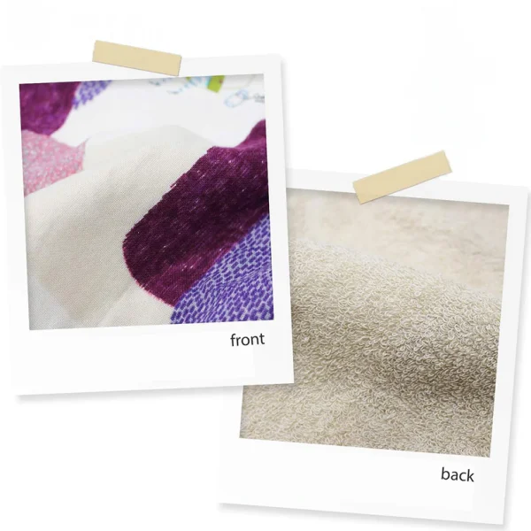 morita Miw 森田雙層面巾(愛麗絲)正面和背面紋理特寫檢視