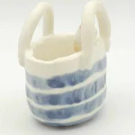 貓咪袋子花瓶 - 藍色 side 2