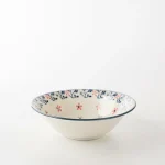 波蘭風美濃燒碗 14.5cm- 白+粉紅款側面