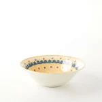 波蘭風美濃燒碗 14.5cm- 黃+粉紅色款側面