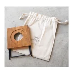 Flat Green Foldable Dripper Stand- folded and toring bag