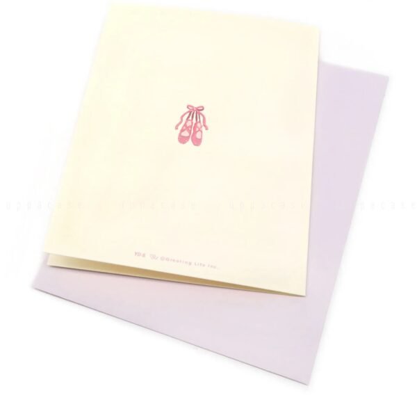 生日卡 Happy Birthday - 粉紫色芭蕾舞款 背面