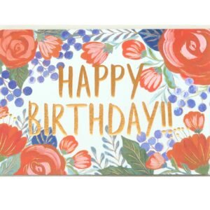 生日賀卡 - 藍色紅玫瑰