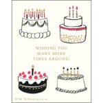 迷你生日賀卡- 白色雙層生日蛋糕 背面