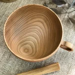 日本手工櫻木湯杯內部放大圖片