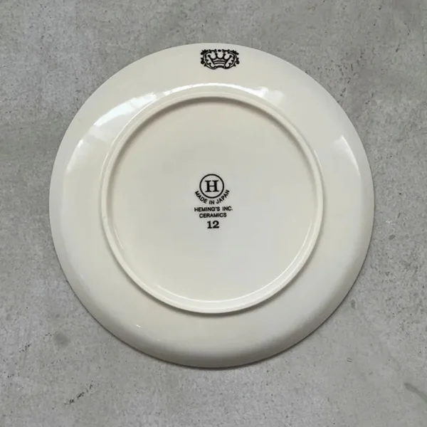 白色 Heming's 北歐貓咪陶瓷碟子 底部圖片