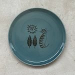 藍色Heming's 北歐貓咪陶瓷碟子 正面圖片