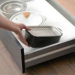 日本製炸鍋套裝一組3件，可堆疊起來放進櫃裏以節省儲存空間