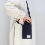 Kurume Kasuri 久留米絣手機掛袋-苔藍色