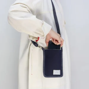 Kurume Kasuri 久留米絣手機掛袋-苔藍色