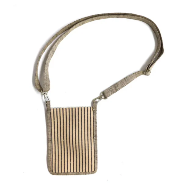久留米絣手機掛袋 米色