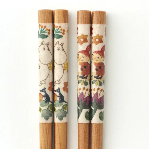 姆明與阿美對筷圖案設計放大圖