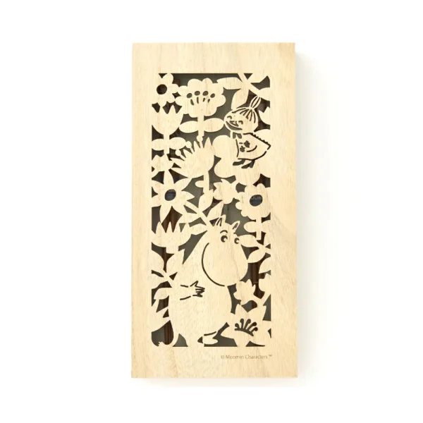 姆明與阿美對筷連筷子架套裝鏤空圖案設計木禮盒