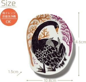 morita Miw 森田插畫瓷碟 - 黑天鵝,商品照片及尺寸資料