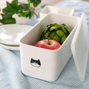 限時優惠 54 NECO 日本製長方形保鮮盒 XL (2250ml)放了食物後