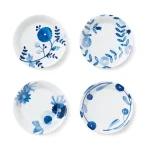 Oriental 藍花餐碟 - 4件套裝，4種不同圖案的正面檢視