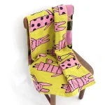 巴黎小兔日本今治浴巾 黃色