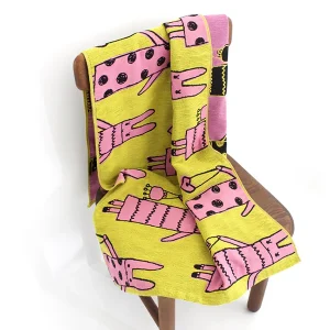 巴黎小兔日本今治浴巾 黃色