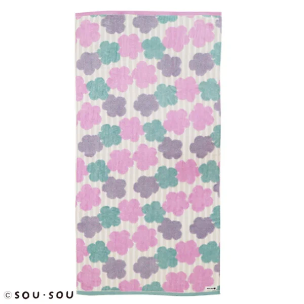 Sou‧Sou 日本今治浴巾布芝空薔薇款全幅正面圖