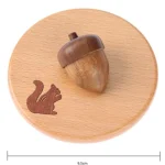 日本實木杯蓋 - 嵌松鼠 尺寸照片
