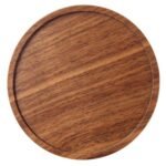 日本實木杯蓋胡桃木色底部