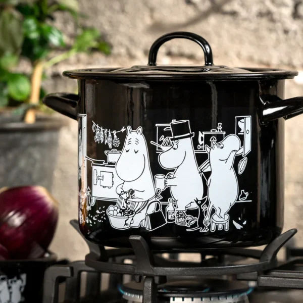 姆明歐洲製琺瑯湯鍋 1.5L 可置於明火上使用