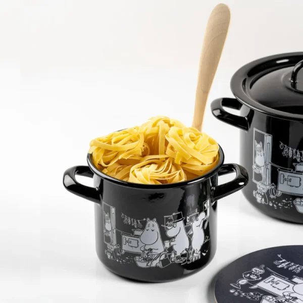 姆明歐洲製琺瑯湯鍋 1.5L 黑色
