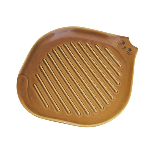 棕色小貓坑紋吐司碟 pic.3