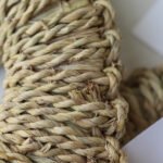 日本手工製草編 鍋墊/ 鍋敷大特寫，珍惜看到編織紋路。