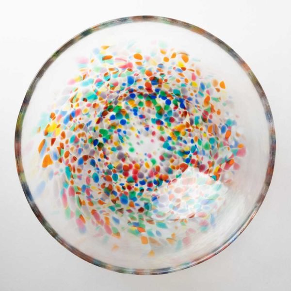 日本津輕手工玻璃碗 俯視圖