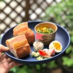 日本製北歐圓形藍色恐龍分隔盤