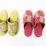 黃色與紅色日本製POPOSEA北歐風拖鞋