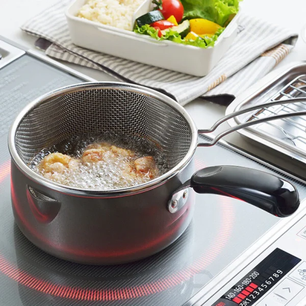 日本製圓形小炸鍋套裝