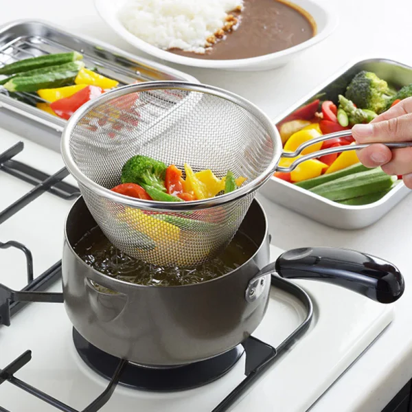 日本製圓形小炸鍋套裝4