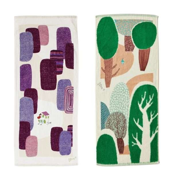 森田Miw 雙層面巾 - 愛麗絲|森林