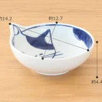 石丸波佐見燒neco 貓湯碟之尺寸展示圖