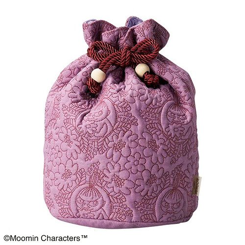 阿美Littly My 粉紅色絎縫抽繩袋