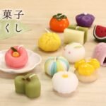 季節和菓子造型蠟燭禮盒 – 12 種造型陳列於枱面非常可愛