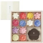 12 月份花朵造型蠟燭禮盒 (12 種造型)-裝在精緻的禮盒內正面圖片