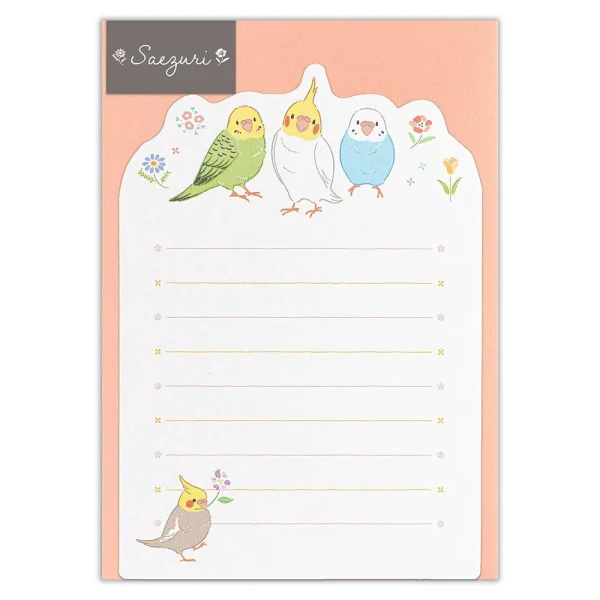 模切信紙套裝 – 鸚鵡 (粉紅)