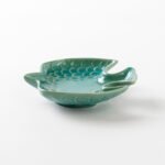 Dinky 美濃燒綠色小鳥形狀碟子側面