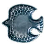 Dinky 美濃燒小鳥形狀碟子藏藍色款正面