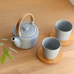 SALIU 祥SYO 美濃燒手工茶壺 茶杯套裝 - 灰色
