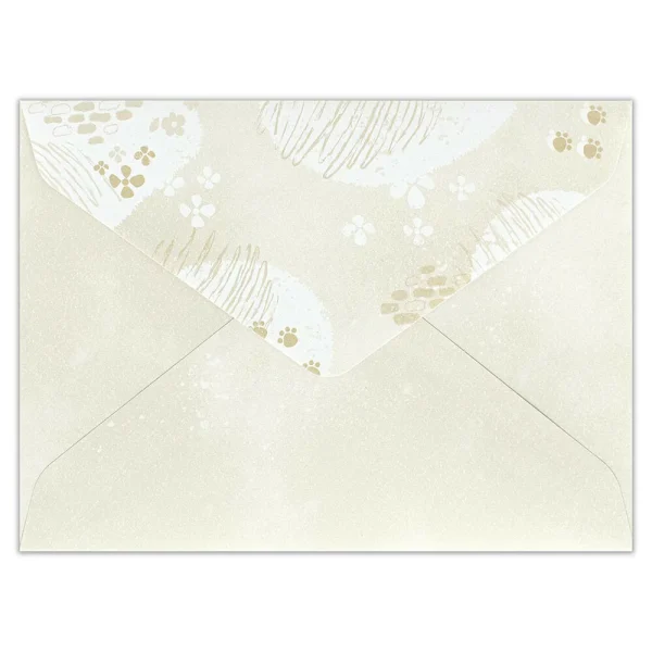 貓信紙套裝的信封的背面設計