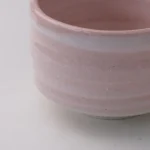 粉红色美濃焼抹茶碗邊緣放大圖片