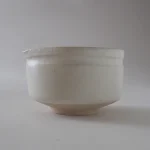 白色美濃焼抹茶碗側面