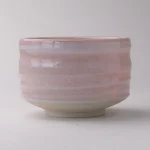 粉红色美濃焼抹茶碗側面