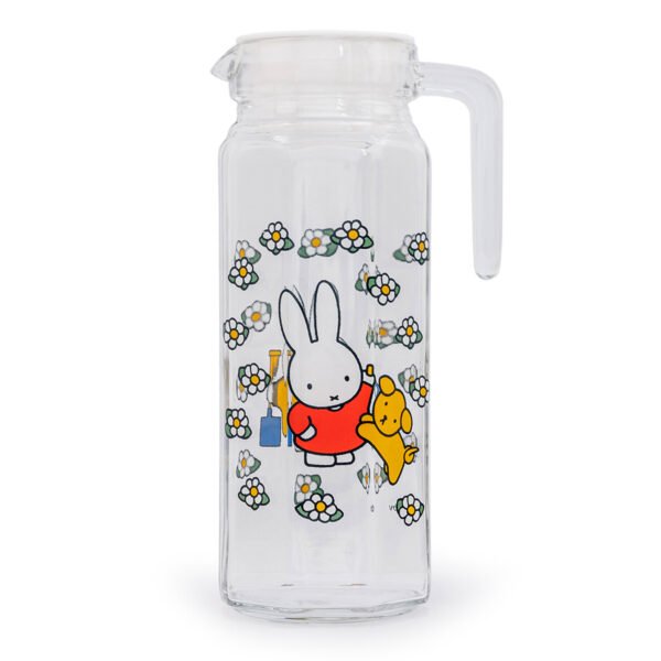 Miffy 玻璃水瓶 - 花朵小狗
