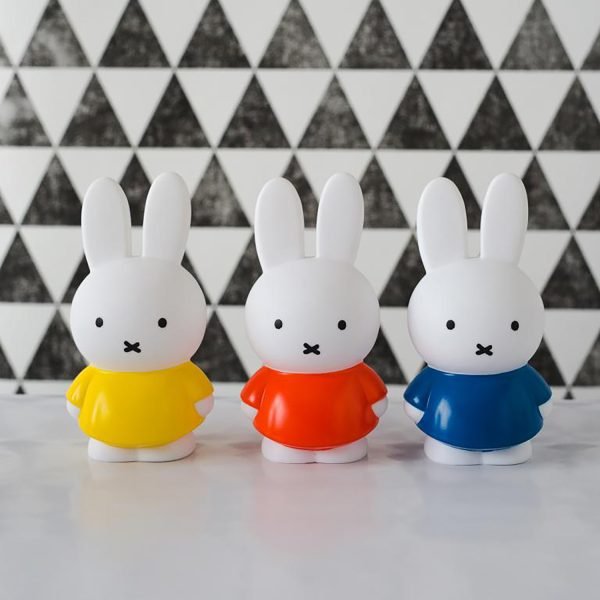 Miffy - 造型存錢罐(M) 黃色、紅色和藍色並排