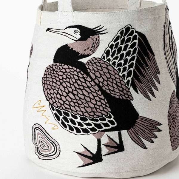Morita Miw 森田圓底手提袋 - 鳥款圖案設計放大圖片